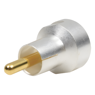 Adaptador Coaxial / UNIDAPT Hembra a RCA Macho / Bronce Plata y Oro / Dieléctrico Teflón