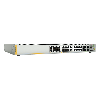 Switch PoE+ Administrable / 24 Puertos Gigabit / 4 SFP / 370 W / Capa 3 / 41.7 Mpps