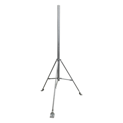 Mástil con Tripié / 2" x 1.5 m (4.9 ft) / Acero Galvanizado en Caliente / ASTM A-36 / Instalación en Losa