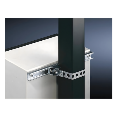 Herrajes de Fijación para Gabinete / Acero Galvanizado / Sujeción 600 mm / Poste hasta 152.4 mm (6') / Ancho Gabinete 600 mm