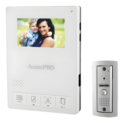 Kit de Videoportero / Frente de Calle Antivandalismo Metálico / Cámara 900TVL 0.1 Lux / Monitor LCD 4.3" / Control de Apertura / 2 Monitores Simultáneos