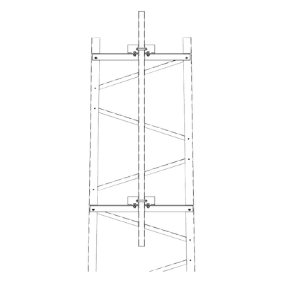 Brazo para Torre / Sección #3 / Mástil 1.8 m (5.9 ft) / Carga 113 kg (250 lbs) / Galvanizado / Industrial