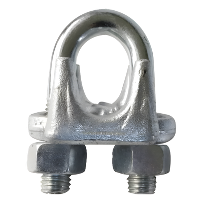 Abrazadera de Sujeción / Acero Forjado / Cable 1/4' / Rosca 5/16' / Torque 15 ft-lb / Galvanizada
