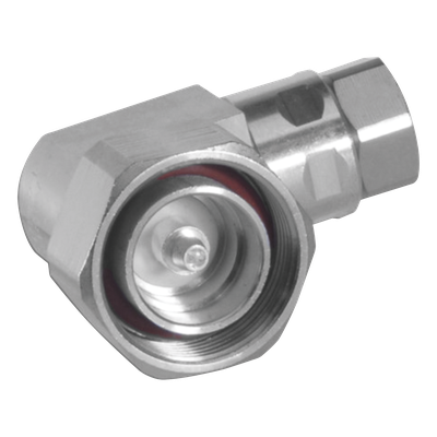 Conector RF DIN 7-16 Macho / Ángulo Recto / 0-7500 MHz / 15.6 kW Pico / IP68 / 1/2 pulgada