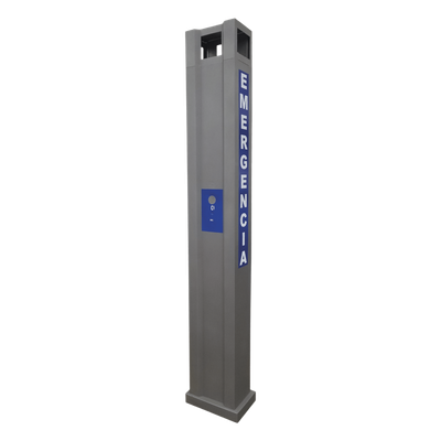 Torre de alerta / Acero / 2.5 m (8.2 ft) / Pintura electrostática gris / Compatible Fanvil I12-N-01P