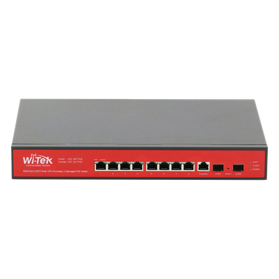 Switch Administrable Capa 2 / 8 Puertos PoE Gigabit / 2 SFP / Respaldo Solar 500 W / Protección 6 kV / 20 Gbps