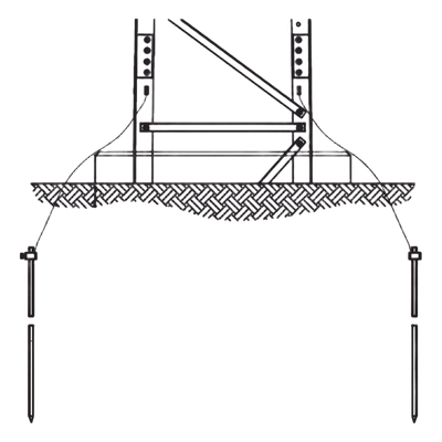 Sistema de Aterrizaje de 3 Piernas / Acero Galvanizado / Carga 5.000 kg / Secciones 13-21