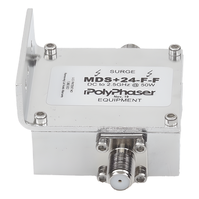 Protector RF Coaxial / 75 Ohm / +24VDC / F Hembra / 300 MHz - 2.5 GHz / 50W
