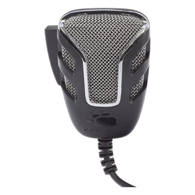 Micrófono de Mano para Radio CB / Cancelación Dinámica de Ruido / Impedancia 500 Ohm / Conector 4 Pines con Anillo de Seguridad / Respuesta 100-5000 Hz / ABS Resistente