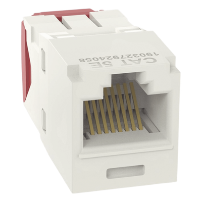 Conector Jack RJ45 / Mini-Com TG / Cat 5e / 8P8C / Sin herramienta de impacto / -10°C a 65°C / Blanco mate