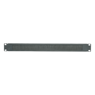 Tapa Ciega para Rack / Tipo Cepillo de Nylon / 1 UR / 19 in / Gestión Térmica / Acero Negro