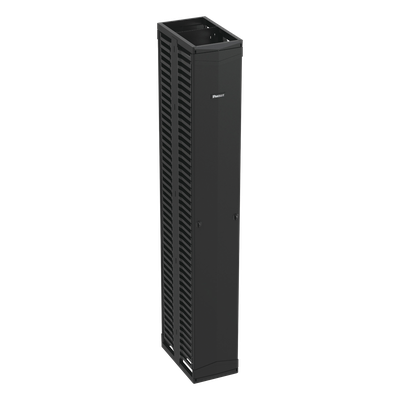 Organizador de Cable Vertical Doble / 45 Espacios Rack 19" / 12in (304.8 mm) Ancho / Tapas de Acero / Dedos ABS / Push-to-Close / 2 y 4 Postes