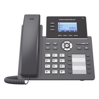 Teléfono IP / 3 Líneas SIP / 6 Cuentas / 10 Botones BLF / Gigabit Ethernet / Conferencia 5 Participantes / EHS / GDMS