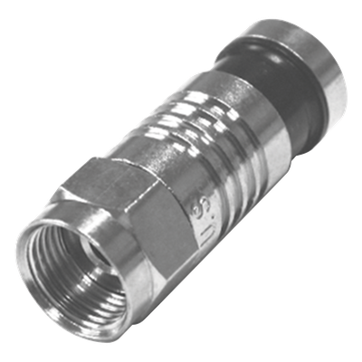Conector F Macho / Plegado Axial por Compresión / RG-59/U / 75 Ohm / 24 mm / 0.08 ft