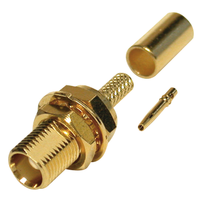 Conector MCX Hembra para Panel / Montaje D-Plano / Anillo Plegable / Cable RG-316/U Grupo B / Contacto Oro / Aislante Teflón
