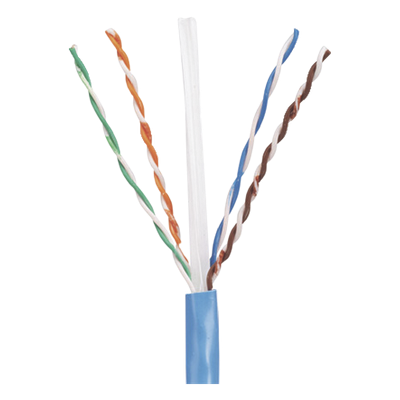 Bobina de Cable UTP / Cat 5e / 24 AWG / CMR / 305 m (1000 ft) / 4 Pares / Cobre Sólido / Azul