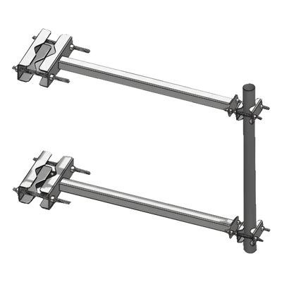 Brazo Lateral para Torre Autosoportada / Tubo 2' Cédula 30 / Altura 60 cm / Separación 60 cm / Acero ASTM A-36 / Galvanizado por Inmersión