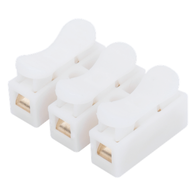 Conector Push / 3 Contactos / 250V 10A / -40°C a 100°C / Cables 0.5 a 3.5 mm² / Material Antiflama