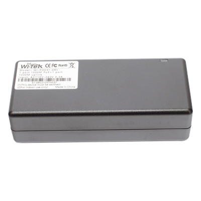Inyector PoE Gigabit / 30W 802.3af/at / 48V / Alcance 100 m (328 ft) / Plug and Play / CCTV