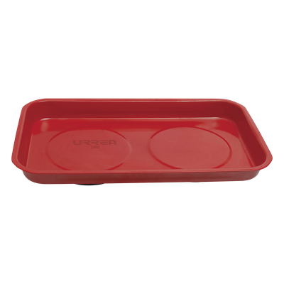 Charola magnética rectangular / Acero inoxidable calibre 25 / 9.4 x 5.5 in (24 x 14 cm) / Base de hule resistente a aceite y gasolina