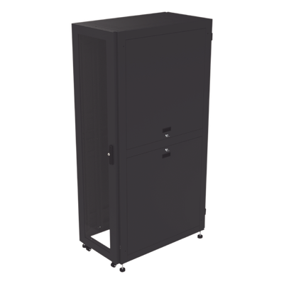 Gabinete Rack de Piso / 19" Estándar / 42UR / 600 mm x 1000 mm / Acero / Puerta con Cristal Templado