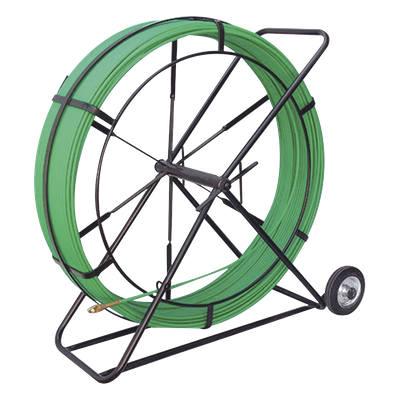 Guía de Fibra de Vidrio / 9 mm / 200 m / 656 pies / Contenedor Metálico con Ruedas