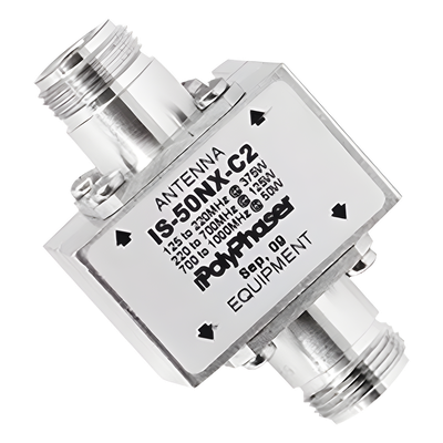 Protector Coaxial RF / 125-1000 MHz / 50 Ω / Conectores N Hembra / 50 kA / Tubo de Gas