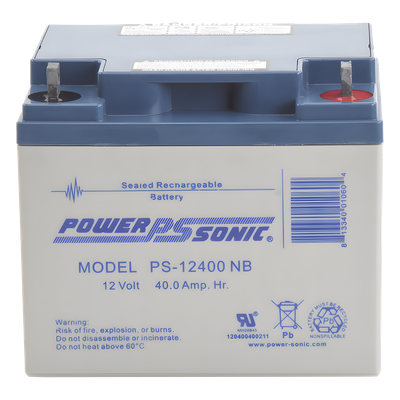 Batería de Respaldo AGM/VRLA / 12V / 40 Ah / Vida Útil 5 Años / Terminales NB / UL Reconocida