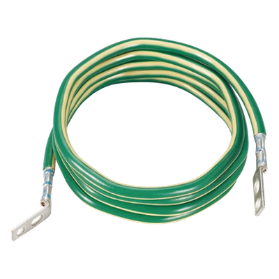 Jumper para Aterrizaje de Equipos / 6 AWG (16 mm²) / Terminal 45° y Recta / 240' (6.1 m) / Verde/Amarillo