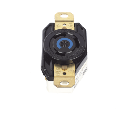 Receptáculo Industrial de Media Vuelta / 30 A / 250 V CA / 2 Polos 3 Hilos / NEMA L6-30R / IP20 / Montaje a Pared