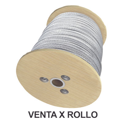 Cable de Retenida de Alta Resistencia / 1/4" / 7 Hilos Trenzados / Carga a Ruptura 2154 kg (4750 lb) / Carrete 1500 m (4921.3 ft) / Galvanizado Clase A