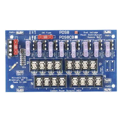 Módulo de Distribución de Energía / Entrada Dual VCC/VCA / 8 Salidas Seleccionables / 5.4 x 3 x 1 pulgadas