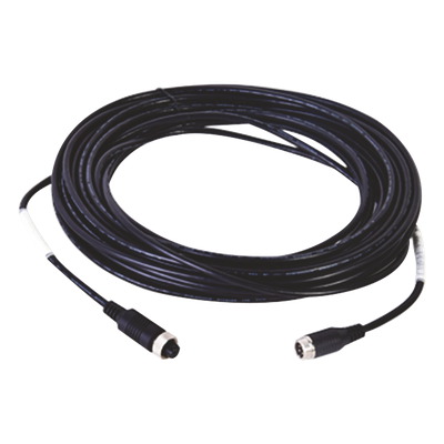 Cable Extensor de Video y Audio / 4 m (13.1 ft) / Conector Aviación M12-4P / Transmisión Simultánea / Alimentación Integrada / Protección Ambiental