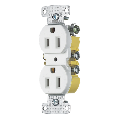 Contacto Dúplex Residencial / 15A / 125V / 2P 3H / NEMA 5-15R / 0.93' x 4.19' x 1.52' / Blanco