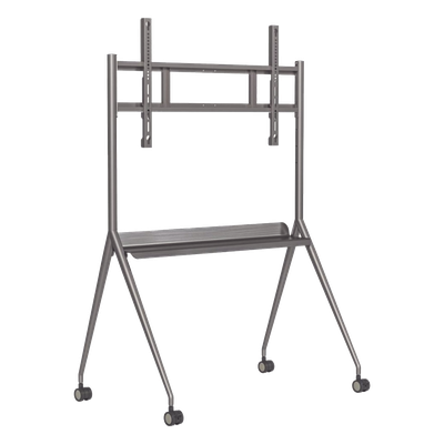 Soporte de Piso Móvil para Pantalla / 55" a 75" / VESA hasta 600 x 400 mm / Carga 85 kg / Estructura Metálica 20 kg