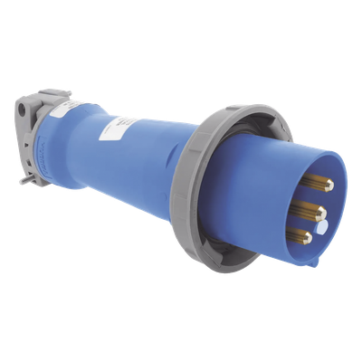 Clavija industrial / 30 A / 250 V CA / 2 Polos 3 Hilos / IP67 e IP69K / -40°C a 75°C / 0.98 ft cable