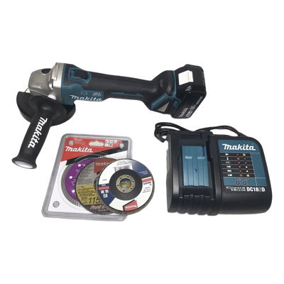 Miniesmeril angular / 115mm (4-1/2in) / 18V Li-ION 5.0 Ah / 5,800 RPM / Brushless / Freno eléctrico / Protección contragolpe