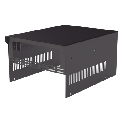 Gabinete de acero en color negro, para usar como base con radio aéreo IC-A120 y fuente de alimentación SEC1223
