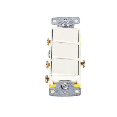 Interruptor Residencial / 15 A / 120 V CA / 3 Polos Unipolares / Cableado Lateral / 49 pies