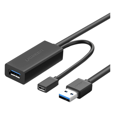 Cable de Extensión Activo USB 3.0 / 5 m (16.4 ft) / 5 Gbps / Puerto de Alimentación Micro USB / Plug & Play / Compatible USB 2.0 y 1.1
