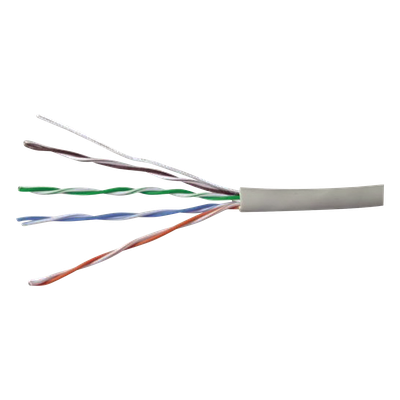 Bobina UTP / Cat 5e / 24 AWG / 305 m (1000 ft) / 4 pares / PVC CM / Cobre sólido