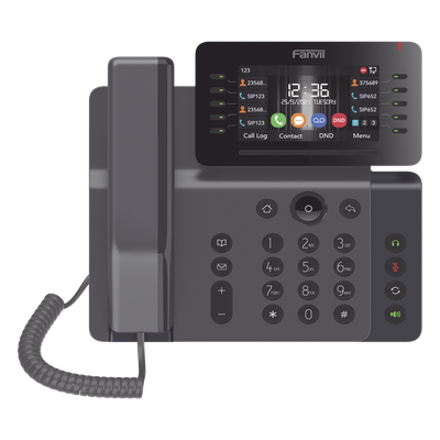 Teléfono IP Empresarial / 20 Líneas SIP / Pantalla 4.3" Ajustable / Wi-Fi 2.4/5 GHz / Bluetooth 5.0 / Puertos Gigabit / PoE
