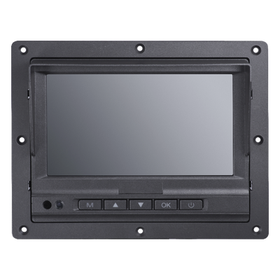 Monitor LCD Vehicular / 7 Pulgadas / 800x480 / 3 Canales de Video / Conector Aviación 4 Pines / -20°C a 70°C / 12 VCC