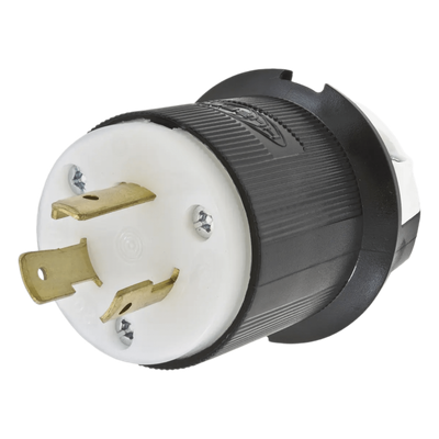 Clavija Industrial con Bloqueo de Media Vuelta / 20 A 250 V CA / 2 Polos 3 Hilos / NEMA L6-20P / 0.360' - 0.930' (9.14 - 23.62 mm) / -40°C a 75°C