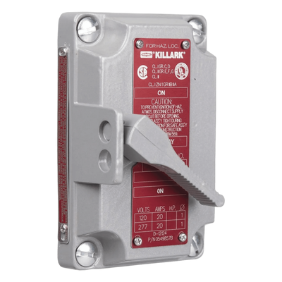 Tapa para Interruptor / 2 Polos / 20 A / 120/277 V CA / Aluminio / NEMA 3,7,9