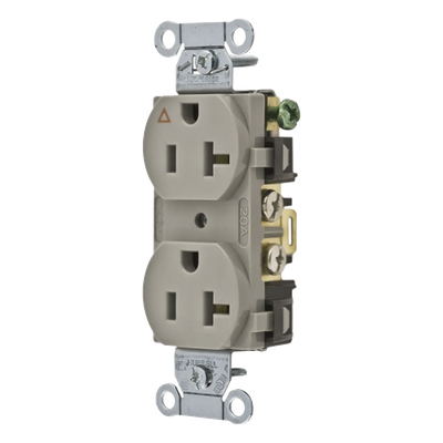 Contacto Dúplex / 20 A / 125 V / 2 Polos 3 Hilos / NEMA 5-20R / Grado Comercial / 3.28 x 1.57 x 1.07 in