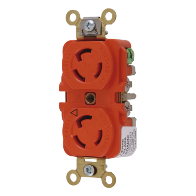 Receptáculo Duplex de Media Vuelta / 15 A / 125 V CA / 2 Polos 3 Hilos / NEMA L5-15R / -40°C a 75°C / 0.10 ft x 0.27 ft x 0.14 ft