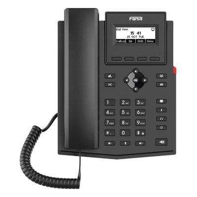Teléfono IP / 2 Líneas SIP / Pantalla LCD 2.3" / Audio HD G.722 y Opus / Conferencia 6 Vías / PoE 802.3af / Puertos Ethernet Duales Gigabit / Soporte EHS