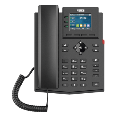 Teléfono IP Empresarial / 4 Líneas SIP / Pantalla LCD 2.4 Pulgadas / PoE / Audio HD / Conferencia 6 Participantes