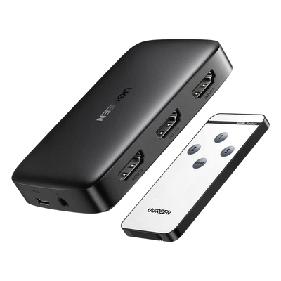 Conmutador HDMI / 3 Entradas a 1 Salida / 4K@30Hz / 3D / Control Remoto IR / Indicador LED